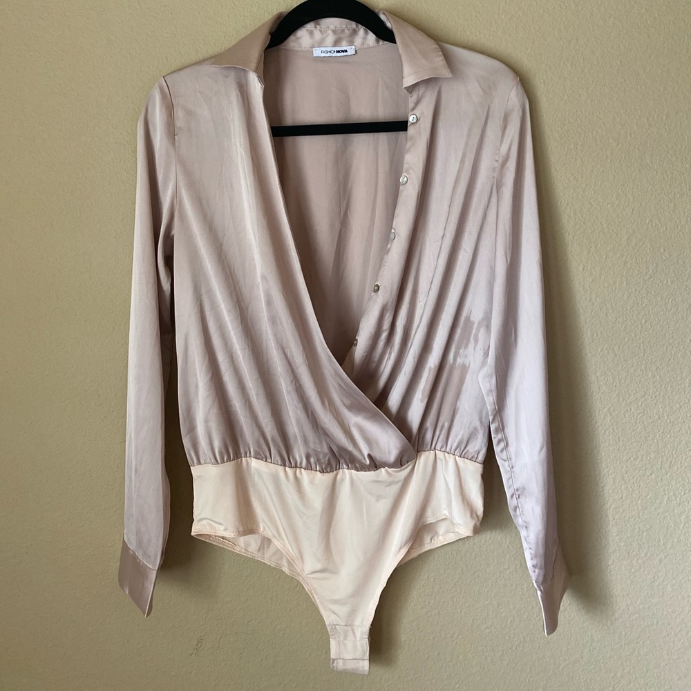 Satin fashion nova bodysuit